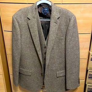 J Crew Factory Thompson Tweed Blazer (44R) and Vest (L)